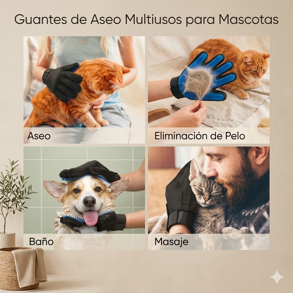 Guante Masajeador y Cepillo 2 en 1